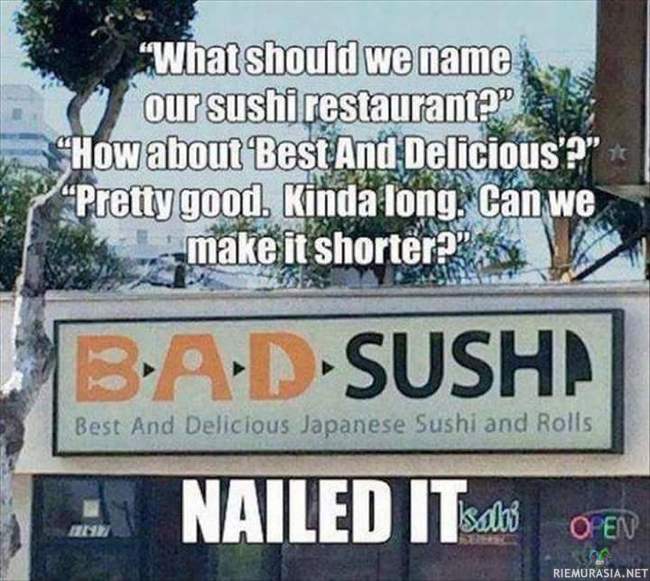 Best and delicious sushi  - Lyhennys nimestä ei mennyt ihan nappiin.. 