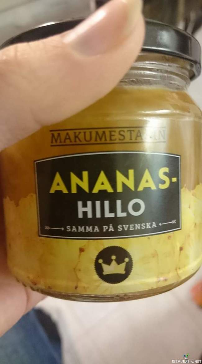 Ananashillo - samma på svenska