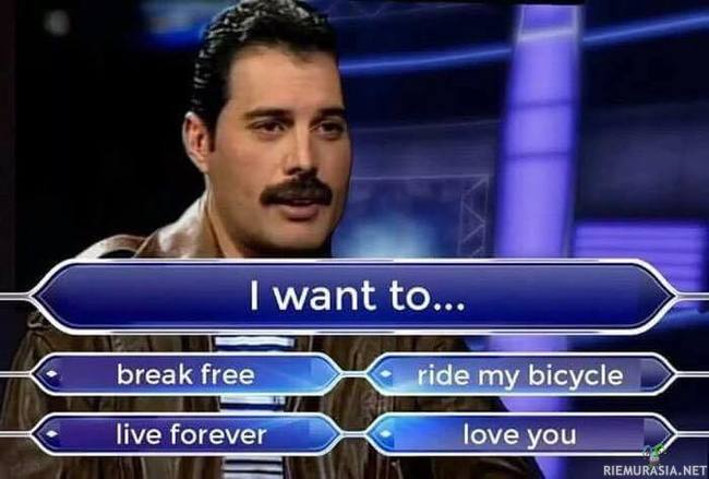 Freddie Mercury - Haluatko Miljonääriksi