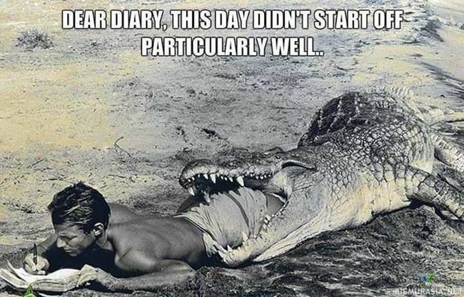 Tarzan kirjoittaa päiväkirjaa
