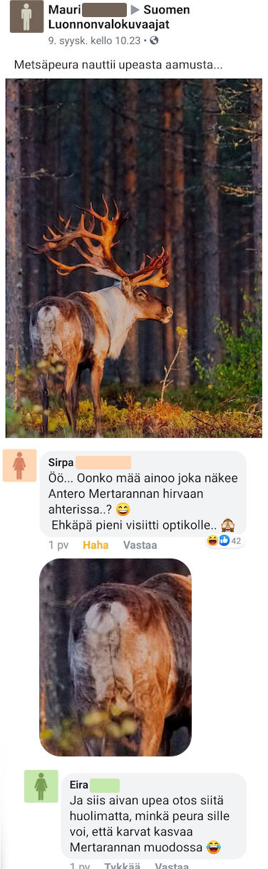 Antero  Mertaranta - Yleensä en kannata Feissarimokien postaamista, mutta tämä on..