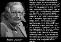 Noam Chomsky kertoo osuvasti yhteiskunnasta!