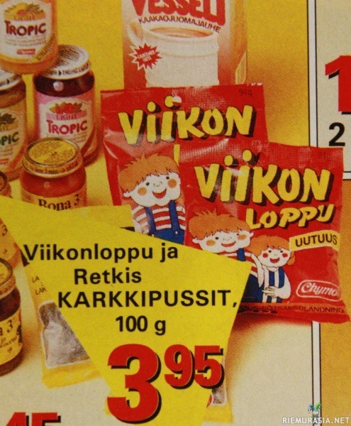 Vanhat karkkipussit 70 luvulta - Nostalgiaa