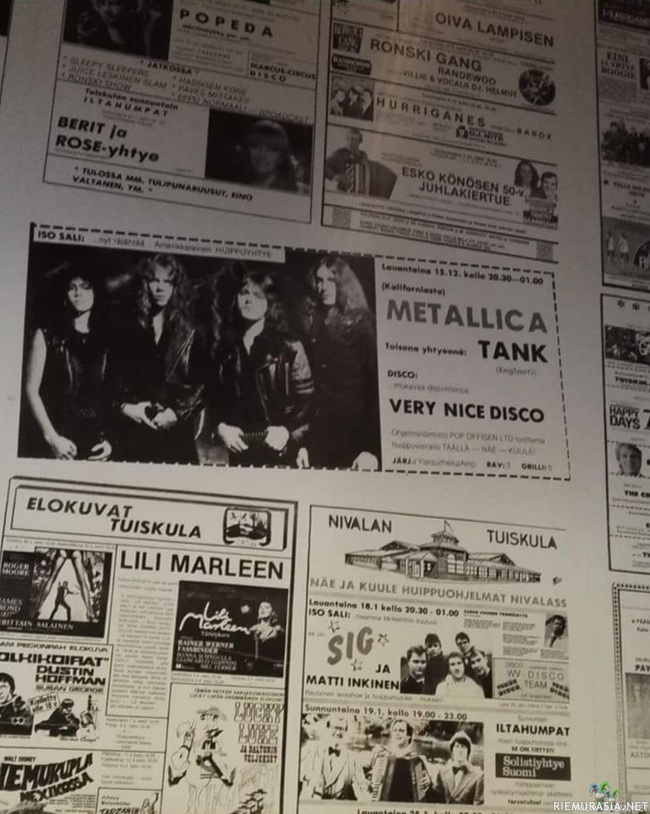 Metallica Tuiskula 1984 - Legendaarinen keikka nivalan tuiskulassa vuodelta 1984