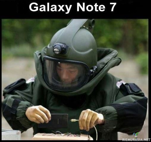 Galaxy Note 7:n käyttö - Hyvillä turvavarusteilla käyttö onnistuu.