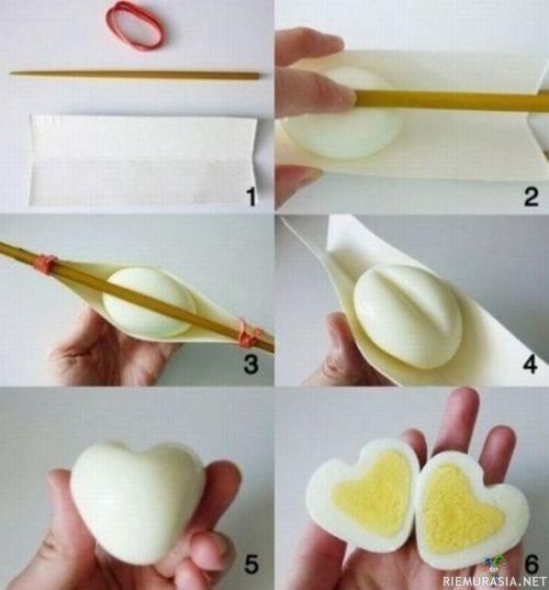 Muotoa munaan - Yllätä rakkaasi sydämenmuotoisella munalla