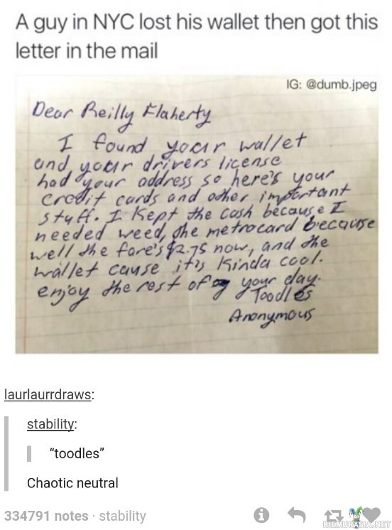 Reilly Flahertyn lompakko