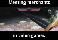 Kauppiaan tapaaminen videopelissä