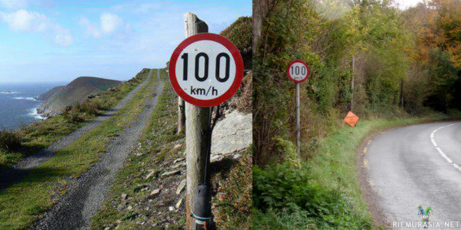 Irlannissa - nopeusrajoituksia