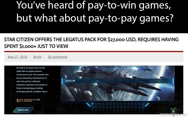 Pay to pay - star citizen
