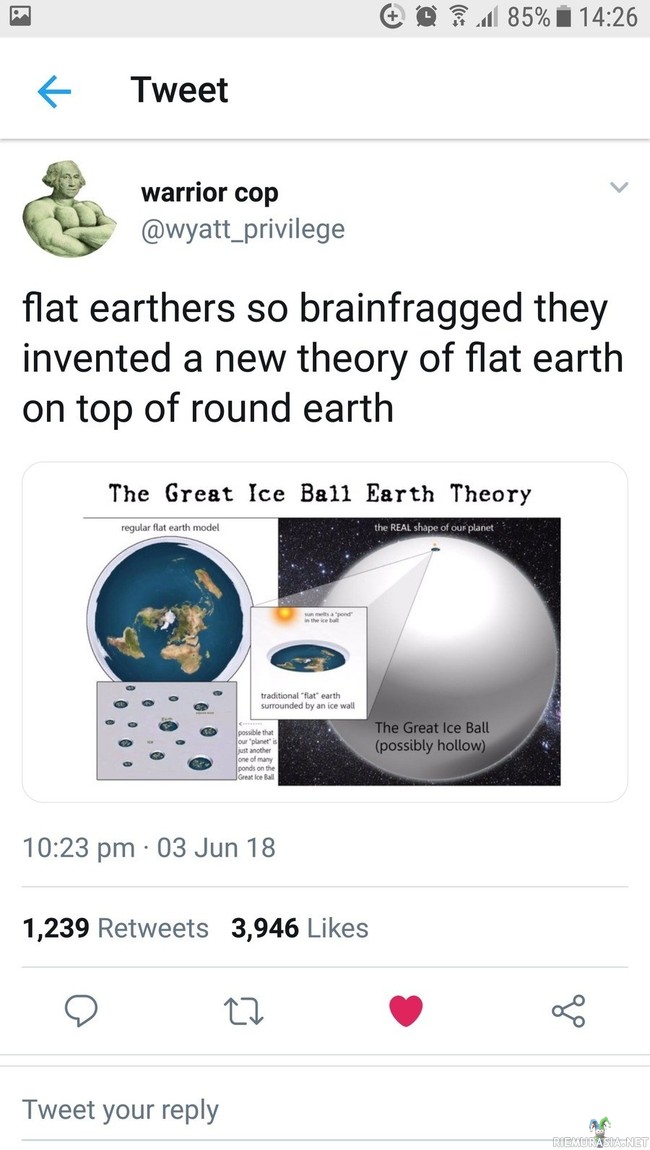 Flat Earth - ja jäätä