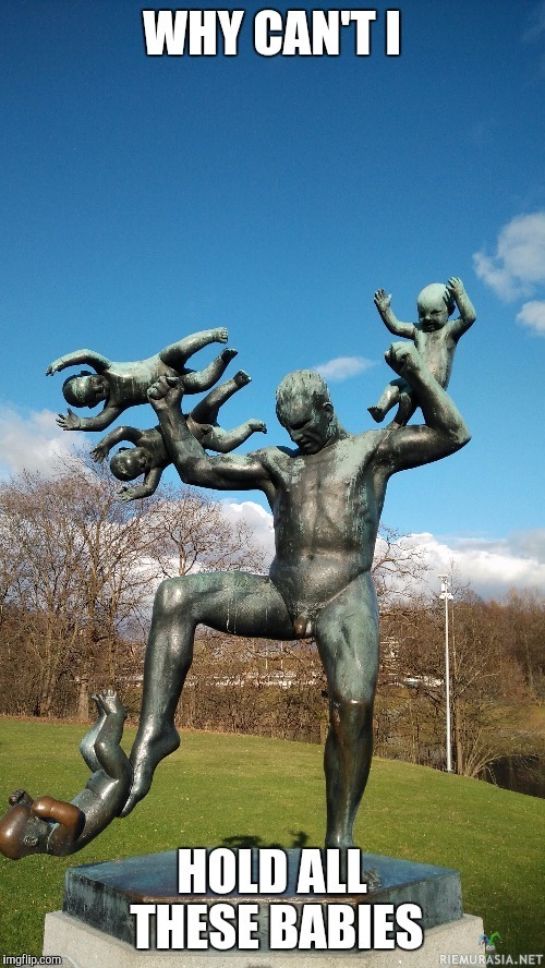 Norjalaista taidetta - Oslossa sijaitsevassa Vigeland parkissa on varsin mielenkiintoisia patsaita. Suosittelen käymään!