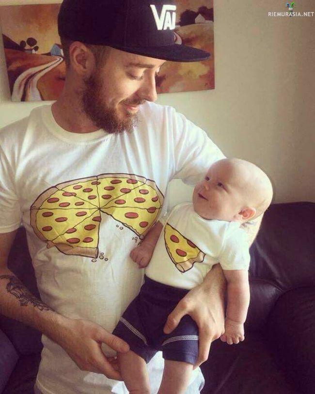 Pizzapaidat - Matchaavat paidat isälle ja pojalle
