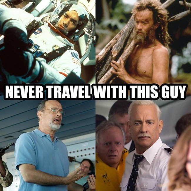 Älä ikinä matkusta tämän kaverin kanssa - Tom Hanksin kanssa ei kannata matkustaa.