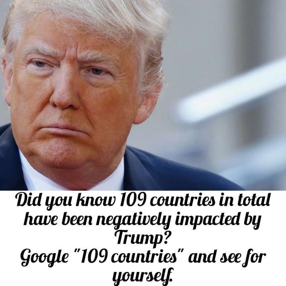 109 maata - 109 maata joita Trump ei ole suututtanut