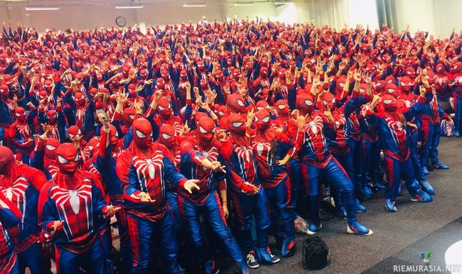 Hämähäkkimiesten mailmanennätys - Tukholman Comic con tapahtumassa tehtiin maailmanennätys Marvelin ja Sonyn orgnisoimana. Samaan tilaan kerättiin mahdollisimman monta Hämähäkkimieheksi pukeutunutta seittisinkoa. Lopullinen luku oli 547



