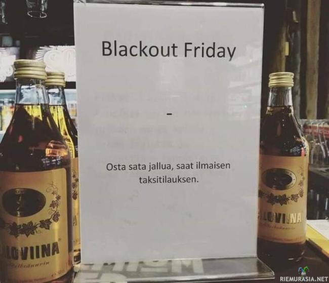 Blackout friday - Black Friday tarjoukset