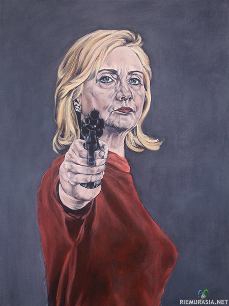 Hillary Clinton - Sarah Solen maalaamia Clinton-aiheinen teos.