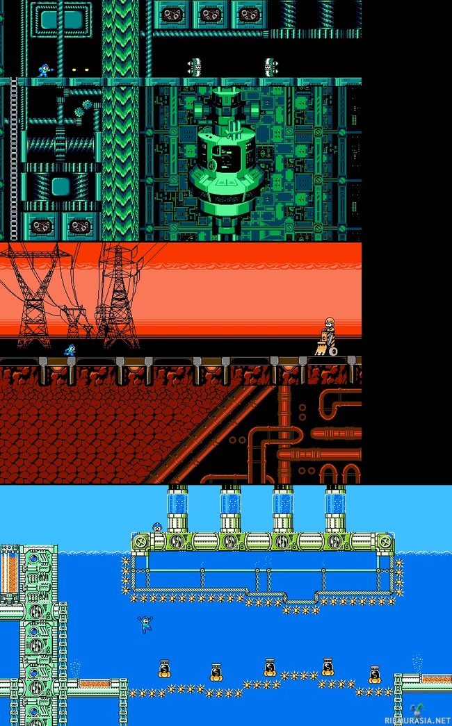 Omakehuviikolle Mega Man pikselitaidetta - Pikselitaidetta ihan Microsoft Paintilla, aiheena Mega Man. Kuvat on valmistettu yhdistelemällä valmiita spritejä, joten kaikki kunnia ei kuulu vain minulle. Kuvien valmistamiseen kului yhteensä n. 10 tuntia. Valittelut myös kuvien pienestä koosta, pikelit ovat kovin pieniä.