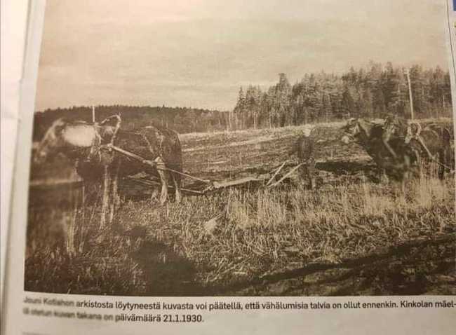Vähäluminen tammikuu. - 90 vuotta sitten kynnettiin tähän aikaan peltoja Suomessa. Kukaan pölvästi ei kuitenkaan yrittänyt kansan verollepanolla kylmentämään ilmastoa.