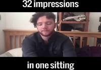 32 imitaatiota yhdeltä istumalta