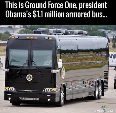 Ground force one - Presidentti Obaman panssaroitu bussi