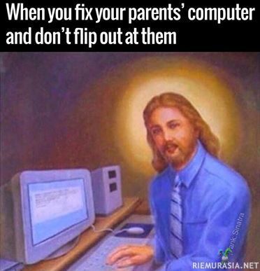 Kun korjaat vanhempiesi tietokoneen - etkä missään vaiheessa menetä hermojasi