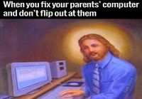 Kun korjaat vanhempiesi tietokoneen