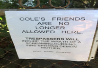 Colen ystävät eivät ole tervetulleita tänne
