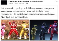 Homolta näyttävät Power Rangerit