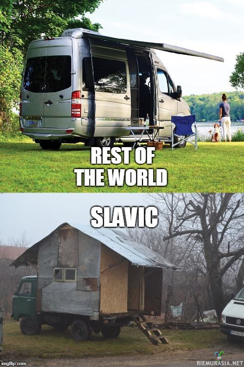 Matkailuautot - Muu maailma vs. slaavit