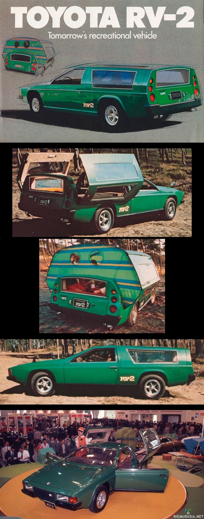 1972 Toyota RV 2 konseptiauto - Toyotan matkailuautokonsepti vuodelta 1972