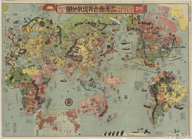 Japanilainen maailmankartta vuodelta 1932